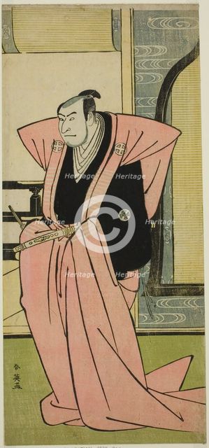 The Actor Otani Oniji III in an Unidentified Role in the Play Yukimi-zuki Eiga Hachi no..., c. 1787. Creator: Katsukawa Shun'ei.