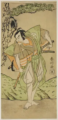 The Actor Otani Hiroemon III as Osada no Zenjo Kagemune in the Play Izu-goyomi Shibai..., c1772. Creator: Katsukawa Shunko