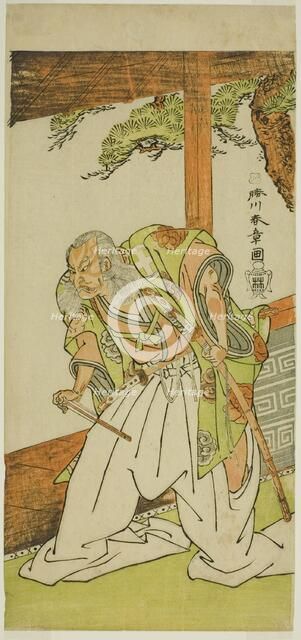 The Actor Otani Hiroemon III as Shinoda Jirodayu in the Play Keisei Momiji no Uchikake..., c. 1772. Creator: Shunsho.