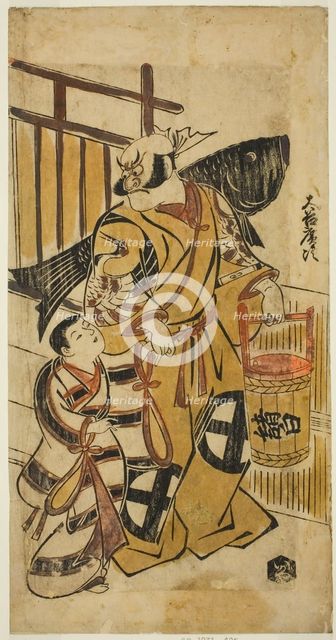 The Actor Otani Hiroji I as Asahina Saburo, c. 1723. Creator: Torii Kiyonobu I.