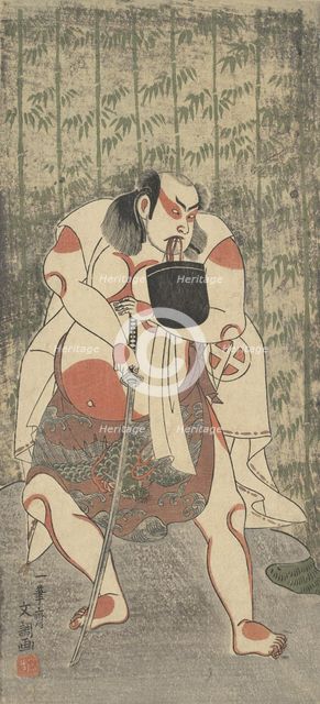 The Actor Otani Hiroji III, Armed with a Sword, ca. 1769. Creator: Ippitsusai Buncho.