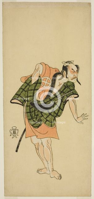 The Actor Otani Hiroji III as Onio Shinzaemon (?) in the Play Bunshin Sugatami Soga (?)..., c. 1765. Creator: Shunsho.