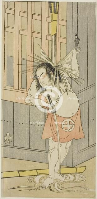 The Actor Otani Hiroji III, Possibly as Akaneya Hanshichi in the Play Fuji no Yuki Kaikei Soga..., c Creator: Shunsho.