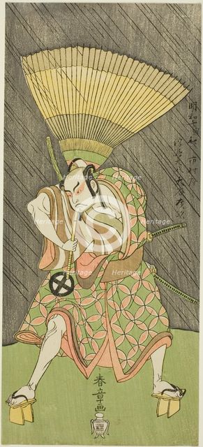 The Actor Otani Hiroji III, Probably as Ukishima Daihachi in the Play Shinasadame Soma..., c. 1770. Creator: Shunsho.