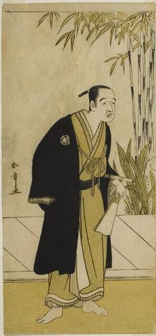 The Actor Otani Tomoemon I as Kajino Choan (?) in the Play Hono Nitta Daimyojin (?)..., c. 1777. Creator: Shunsho