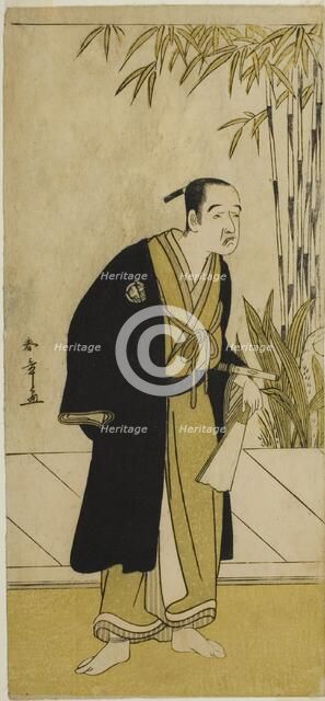 The Actor Otani Tomoemon I as Kajino Choan (?) in the Play Hono Nitta Daimyojin (?)..., c. 1777. Creator: Shunsho.