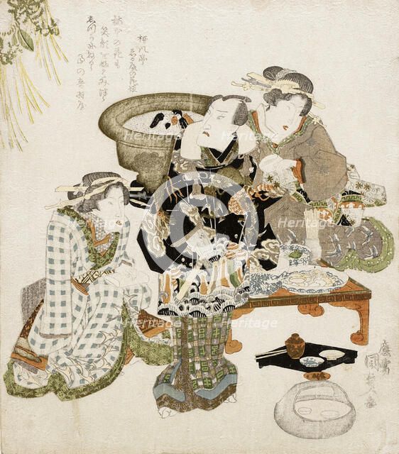 The Actor Onoe Kikugoro III at Umemoto Teahouse, c1825. Creator: Utagawa Kunisada.