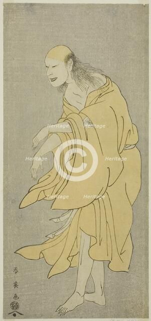 The Actor Onoe Matsusuke I as the Ghost of Ki no Natora in the Play Kiku no En Mukashi..., c. 1791. Creator: Katsukawa Shun'ei.