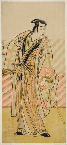 The Actor Onoe Matsusuke I in an Unidentified Role, Japan, c. 1782. Creator: Shunsho