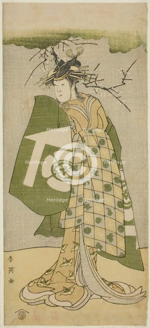 The Actor Osagawa Tsuneyo II as Oiso no Tora in the Play Gohiiki no Hana Aikyo Soga..., c. 1794. Creator: Katsukawa Shun'ei.