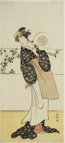 The Actor Osagawa Tsuneyo II, Possibly as Misao Gozen, in the Play Chiyo no Hajime..., c. 1785. Creator: Katsukawa Shunko