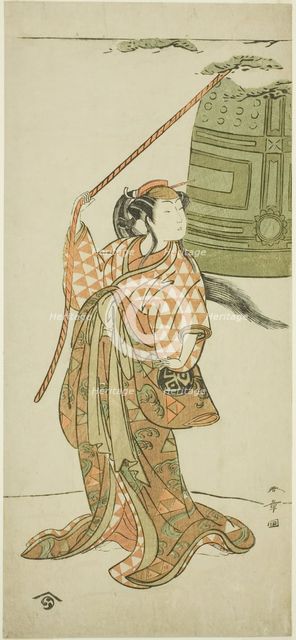 The Actor Arashi Hinaji I Dancing "Musume Dojo-ji" (The Maiden at Dojo Temple), Japan, c. 1772. Creator: Shunsho.