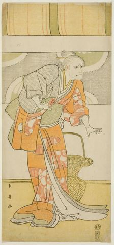 The Actor Arashi Ryuzo II as Hachijo, Wet Nurse of Taira no Kiyomori, in Act Three of..., c. 1795. Creator: Katsukawa Shun'ei
