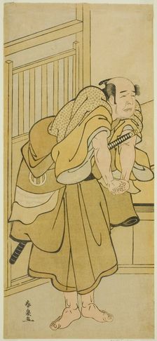 The Actor Asao Tamejuro I as Drunken Gotobei in the Play Yoshitsune Koshigoe Jo..., c. 1790. Creator: Katsukawa Shunsen