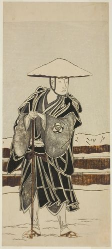The Actor Bando Mitsugoro I as Abbot Saimyo-ji Tokiyori, Disguised as a Monk, in the..., c. 1773. Creator: Shunsho