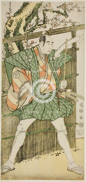 The actor Bando Mitsugoro II as Katsura Kokingo Haruhisa, 1794. Creator: Tôshûsai Sharaku.