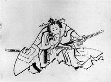 The Actor Danjuro as Shibaraku, 18th-19th century. Creator: School of Katsushika Hokusai