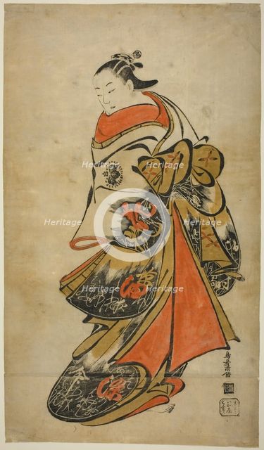 The Actor Fujimura Handayu II as Oiso no Tora, c. 1715. Creator: Torii Kiyomasu I.