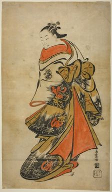 The Actor Fujimura Handayu II as Oiso no Tora, c. 1715. Creator: Torii Kiyomasu I