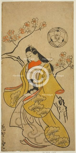 The Actor Hanaoka Miyako, c. 1700. Creator: Torii Kiyonobu I.