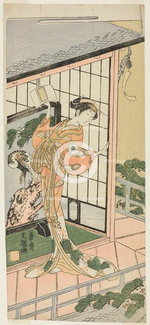 The Actor Iwai Hanshiro IV as Okaru in Act Seven of the Play Chushingura (Treasury..., c. 1769. Creator: Ippitsusai Buncho.