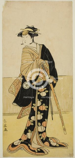 The Actor Iwai Hanshiro IV as Tonase (?) in the Play Kanadehon Chushingura (?)..., c. 1787. Creator: Katsukawa Shun'ei.