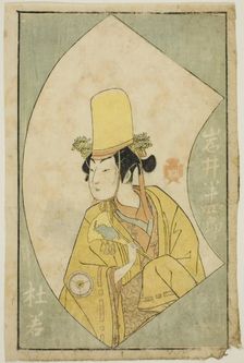 The Actor Iwai Hanshiro IV, from "A Picture Book of Stage Fans (Ehon butai ogi)", Japan, 1770. Creator: Shunsho