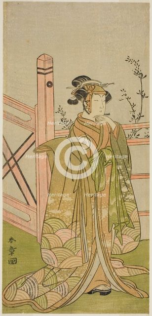 The Actor Iwai Hanshiro IV in an Unidentified Role, Japan, c. 1772. Creator: Shunsho.
