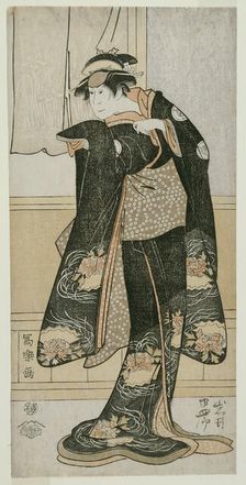 The Actor Iwai Hanshiro lV as Otoma, Daughter of Ohina from Inamuragasaki in Ka..., 1794 (Kansei 6). Creator: Toshusai Sharaku