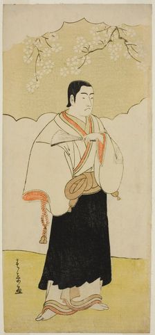 The Actor Ichikawa Monnosuke II as the Monk Renseibo in the Play Hatsumombi Kuruwa..., c. 1780. Creator: Shunsho