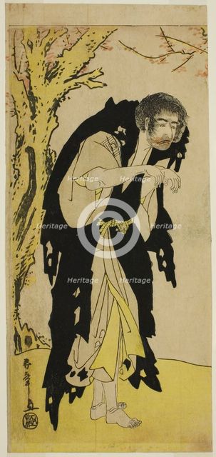 The Actor Ichikawa Monnosuke II as the Renegade Monk Zenjibo Disguised as Dainichibo in..., c. 1789. Creator: Shunsho.