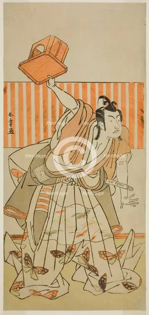 The Actor Ichikawa Monnosuke II as Ageha no Chokichi Disguised as Soga no Goro Tokimune..., c. 1778. Creator: Shunsho.