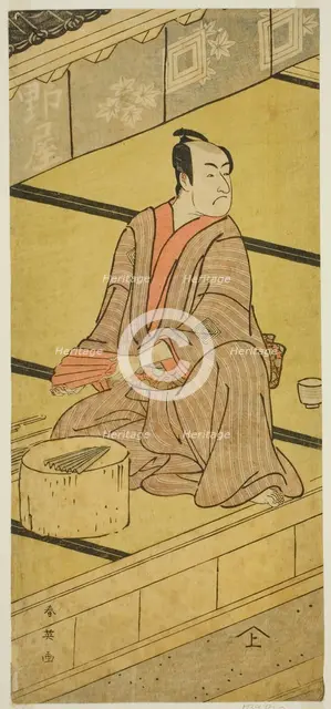 The Actor Ichikawa Monnosuke II as Daidoji Tabatanosuke in the Play Mukashi Mukashi..., c1792. Creator: Katsukawa Shun'ei.