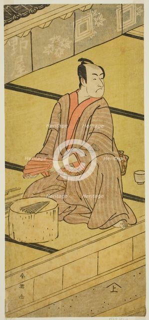 The Actor Ichikawa Monnosuke II as Daidoji Tabatanosuke in the Play Mukashi Mukashi..., c1792. Creator: Katsukawa Shun'ei.