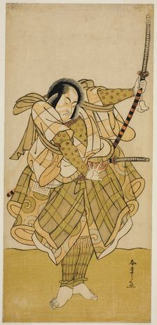 The Actor Ichikawa Monnosuke II in an Unidentified Role, Japan, c. 1779. Creator: Shunsho