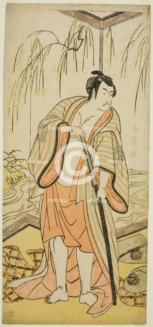The Actor Ichikawa Monnosuke III as the Sumo Wrestler Shirafuji Genta in the Play Edo..., c. 1783. Creator: Katsukawa Shunjo.