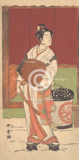 The Actor Ichikawa Monosuke II in the Role of Daito-no-miya Disguised as a Komuso, ca. 1772 (?). Creator: Shunsho.