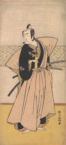 The Actor Ichikawa Omezo as a Samurai with Two Swords, 1743-1812. Creator: Katsukawa Shunko