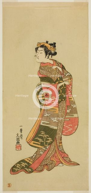 The Actor Ichikawa Benzo in an Unidentified Role, c. 1768. Creator: Ippitsusai Buncho.