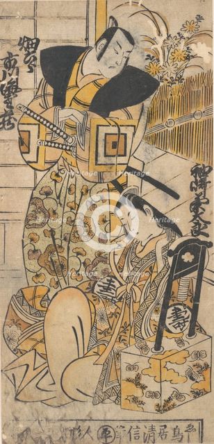 The Actor, Ichikawa Danjuro I, 1660-1704 as a Woman in Unidentified Role. Creator: Torii Kiyonobu I.