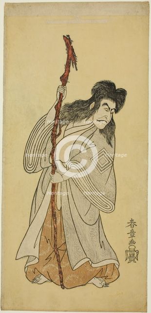 The Actor Ichikawa Danjuro IV possibly as Tenjiku Tokubei in the play "Tenjiku Tokubei..., c. 1768. Creator: Shunsho.