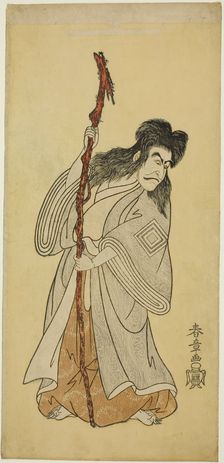 The Actor Ichikawa Danjuro IV possibly as Tenjiku Tokubei in the play "Tenjiku Tokubei..., c. 1768. Creator: Shunsho