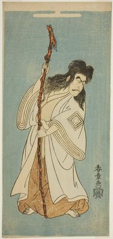 The Actor Ichikawa Danjuro IV possibly as Tenjiku Tokubei in the play "Tenjiku Tokubei..., c. 1768. Creator: Shunsho