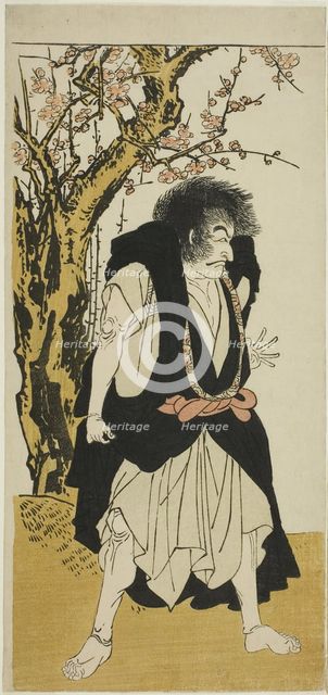 The Actor Ichikawa Danjuro V as the Renegade Buddhist Monk Wantetsu from Okamidani, in..., c. 1778. Creator: Shunsho.