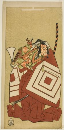 The Actor Ichikawa Danjuro V as Watanabe Kiou Takiguchi in the Play Nue no Mori Ichiyo..., c. 1770. Creator: Shunsho