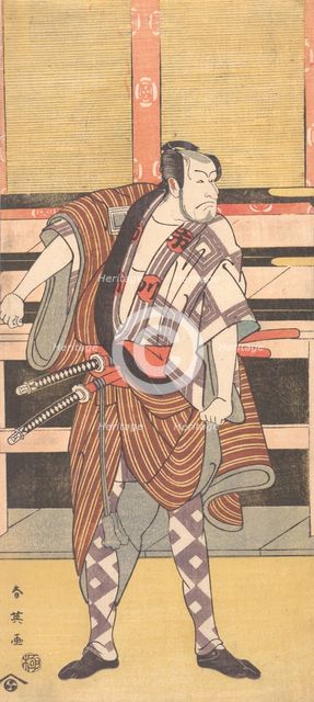 The Actor Ichikawa Danjuro V as a Samurai, 1785. Creator: Katsukawa Shun'ei.