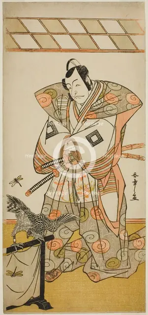 The Actor Ichikawa Danjuro V as Ashikaga Takauji in the Play Kaeribana Eiyu Taiheiki..., c. 1779. Creator: Shunsho.