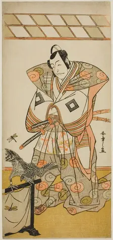 The Actor Ichikawa Danjuro V as Ashikaga Takauji in the Play Kaeribana Eiyu Taiheiki..., c. 1779. Creator: Shunsho