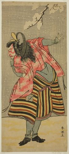 The Actor Ichikawa Danjuro V as Hei Shinno Masakado in the Play Hana no O-Edo..., c. 1789. Creator: Katsukawa Shun'ei