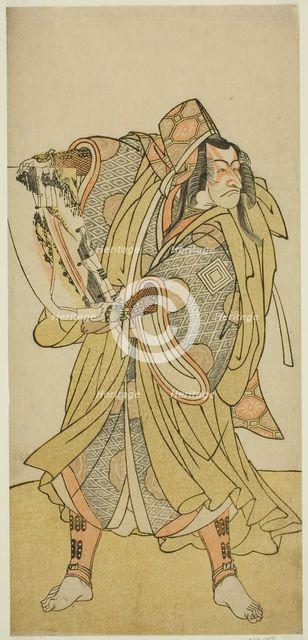 The Actor Ichikawa Danjuro V as Kazusa no Akushichibyoe Kagekiyo in the Play Edo no...c. 1783. Creator: Katsukawa Shunjo.